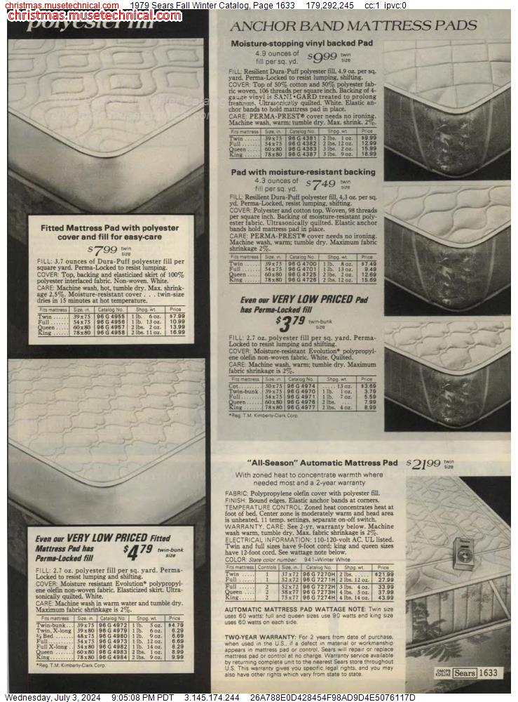 1979 Sears Fall Winter Catalog, Page 1633