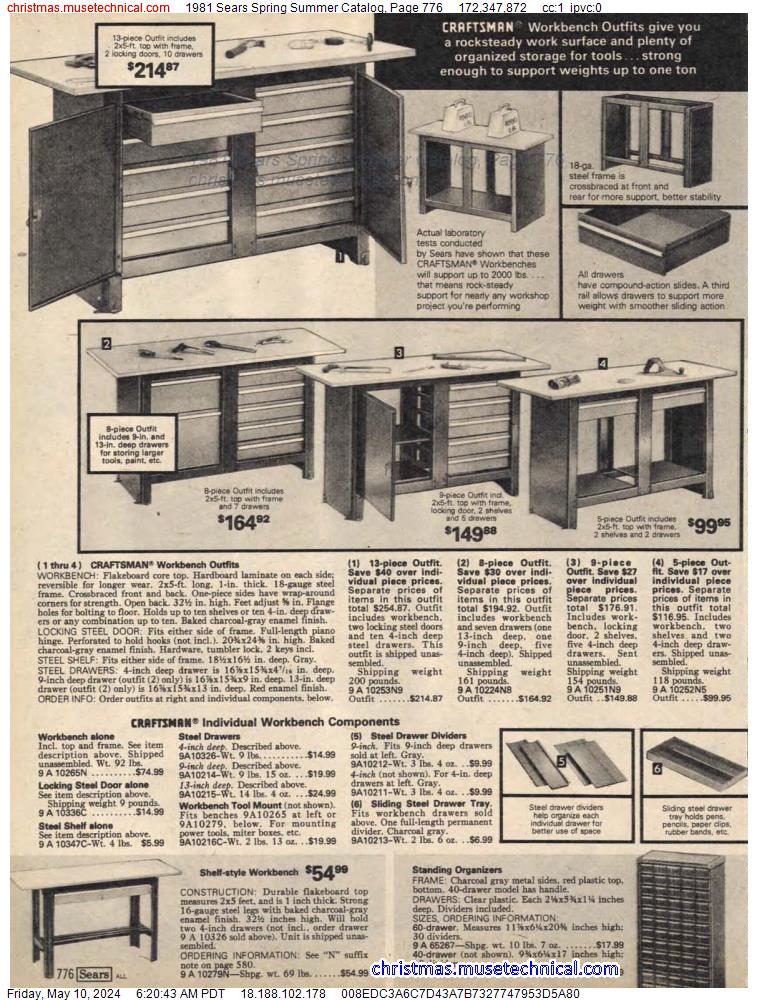 1981 Sears Spring Summer Catalog, Page 776