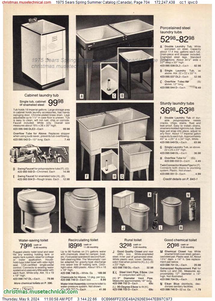1975 Sears Spring Summer Catalog (Canada), Page 704