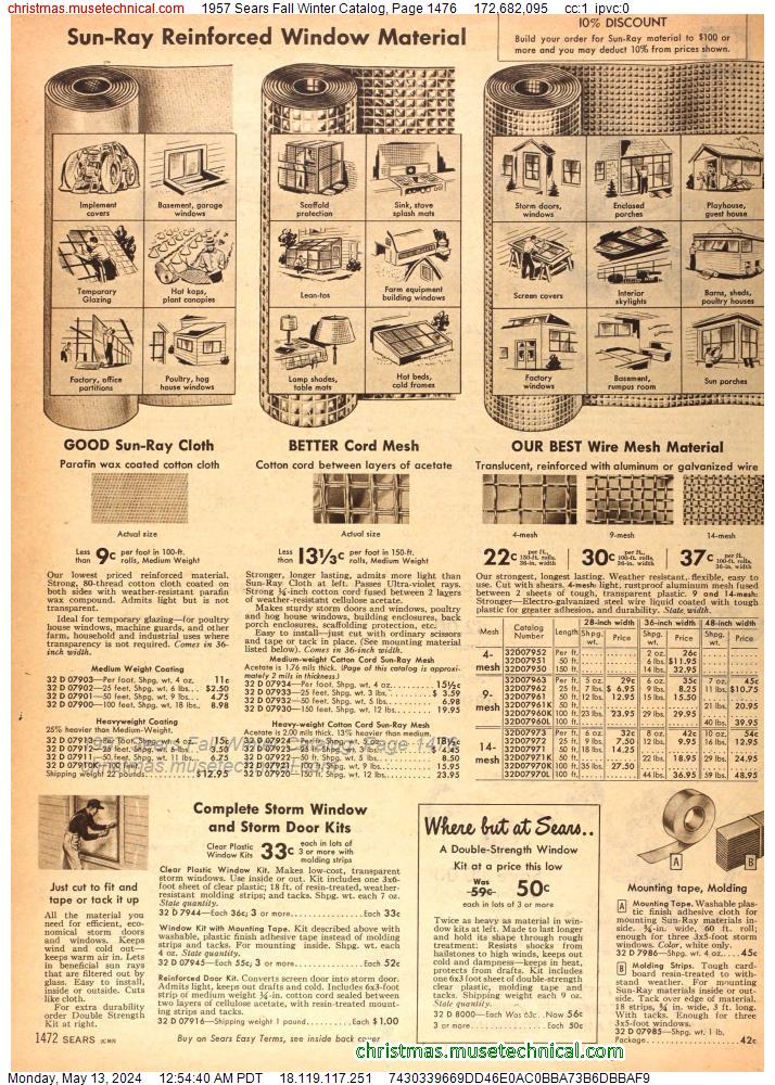 1957 Sears Fall Winter Catalog, Page 1476