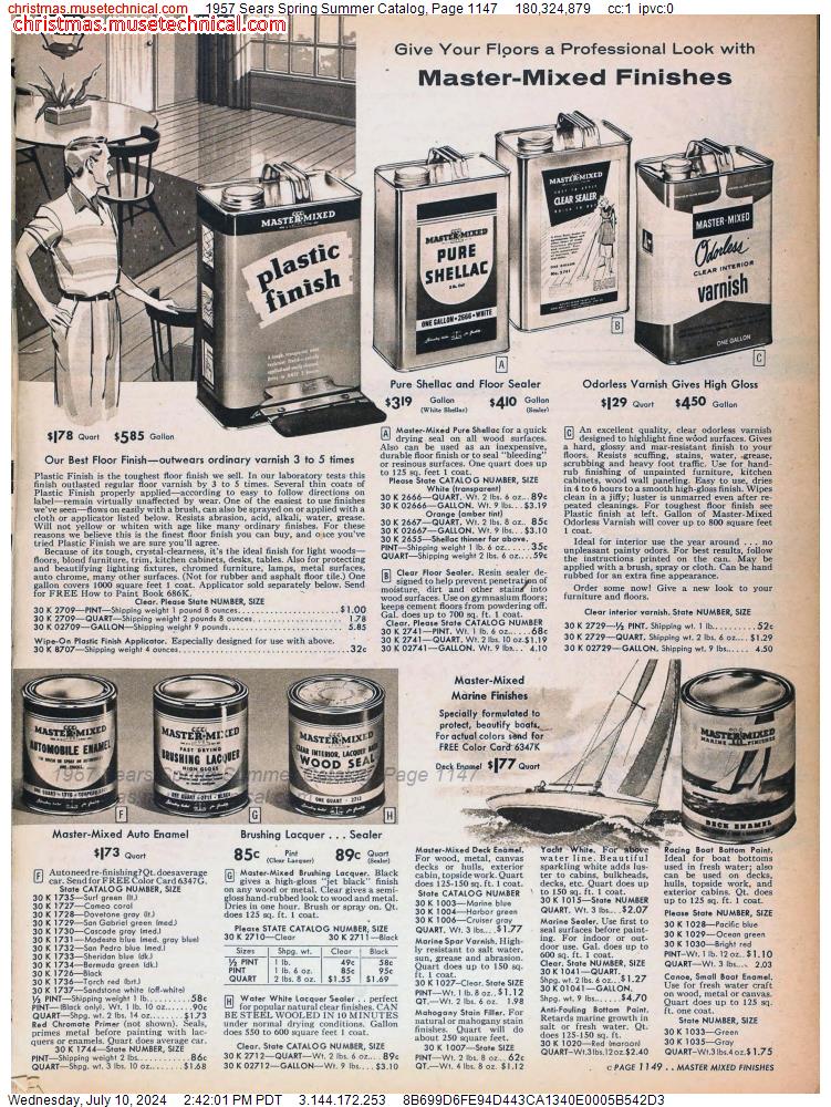 1957 Sears Spring Summer Catalog, Page 1147