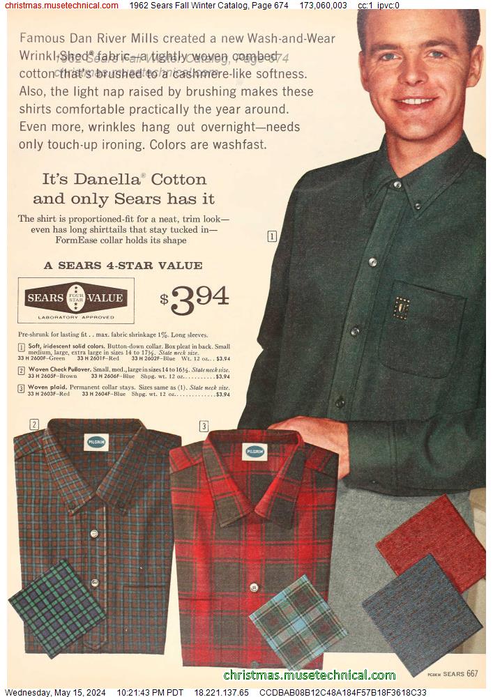 1962 Sears Fall Winter Catalog, Page 674