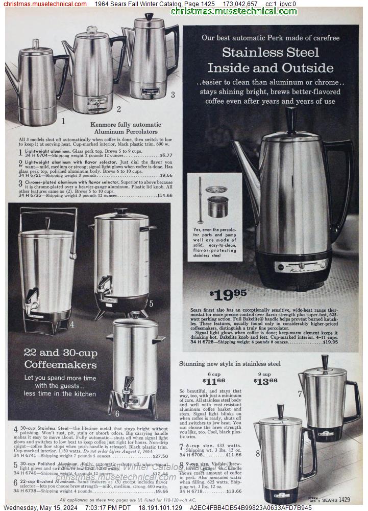 1964 Sears Fall Winter Catalog, Page 1425