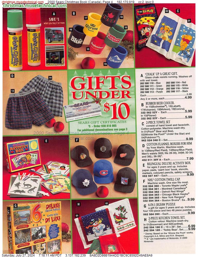 2000 Sears Christmas Book (Canada), Page 4