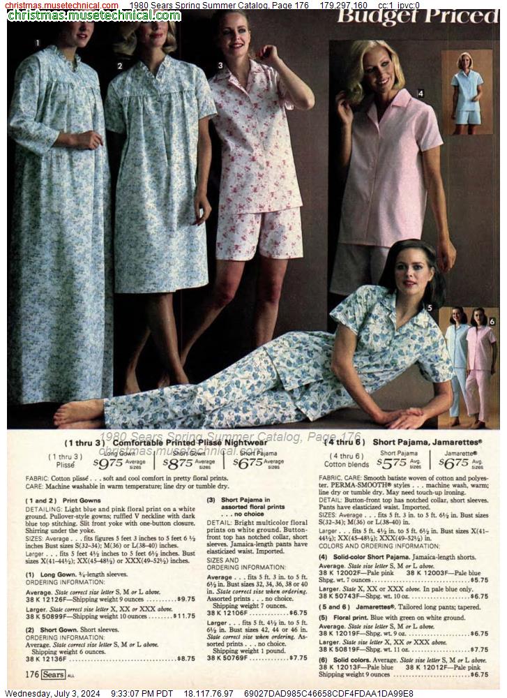 1980 Sears Spring Summer Catalog, Page 176