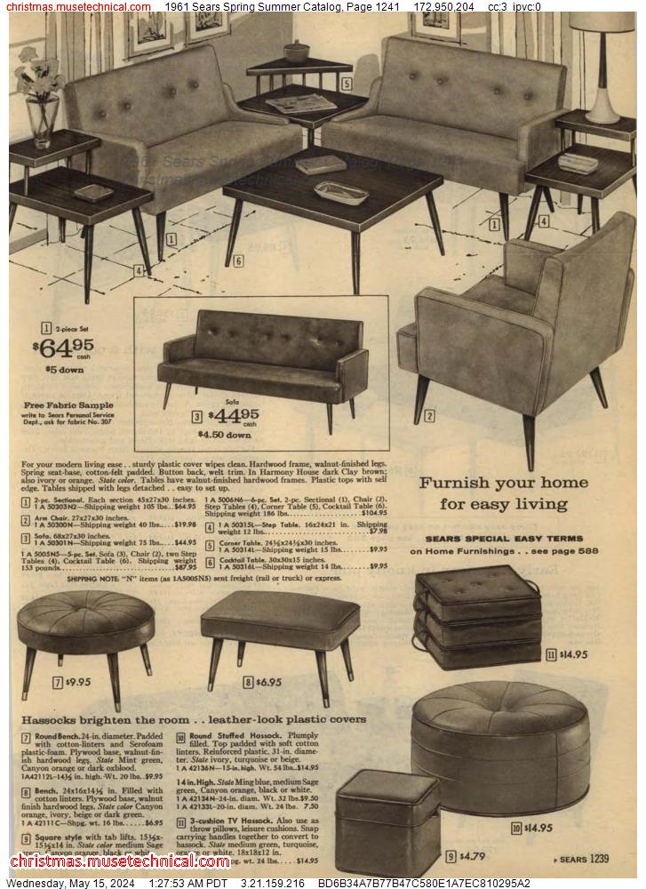 1961 Sears Spring Summer Catalog, Page 1241