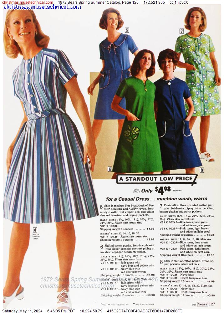 1972 Sears Spring Summer Catalog, Page 126