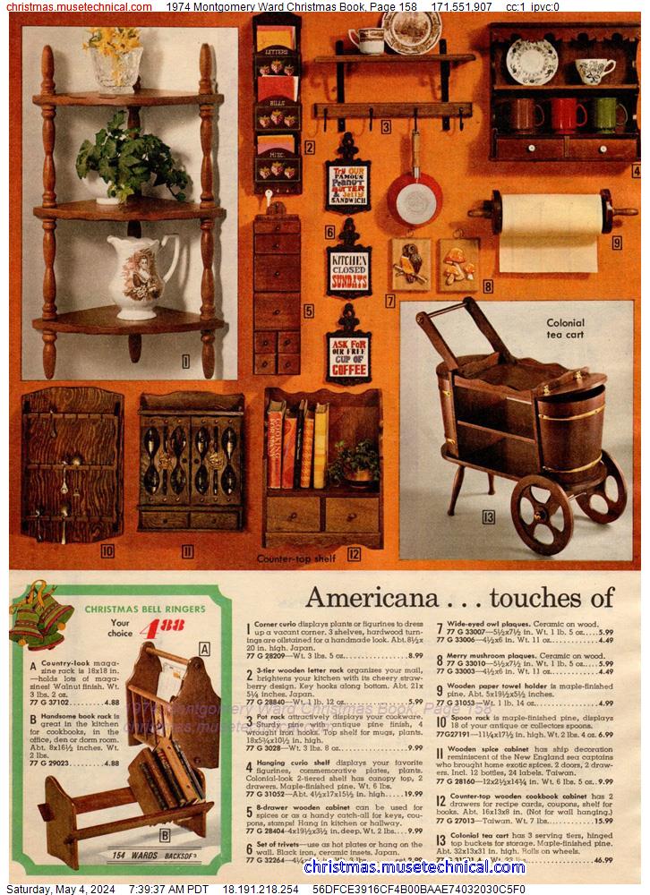 1974 Montgomery Ward Christmas Book, Page 158