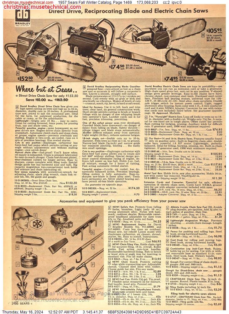 1957 Sears Fall Winter Catalog, Page 1469