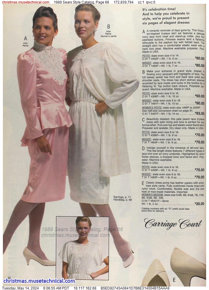 1989 Sears Style Catalog, Page 66