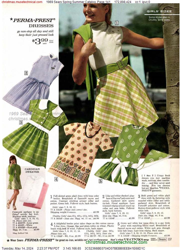 1969 Sears Spring Summer Catalog, Page 141