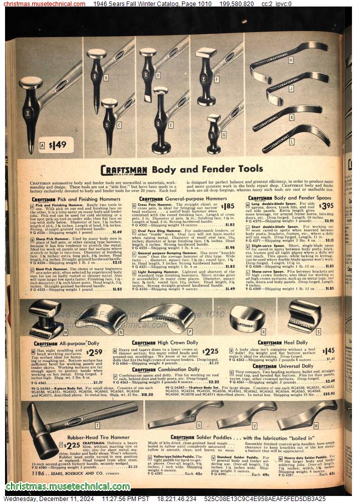 1946 Sears Fall Winter Catalog, Page 1010