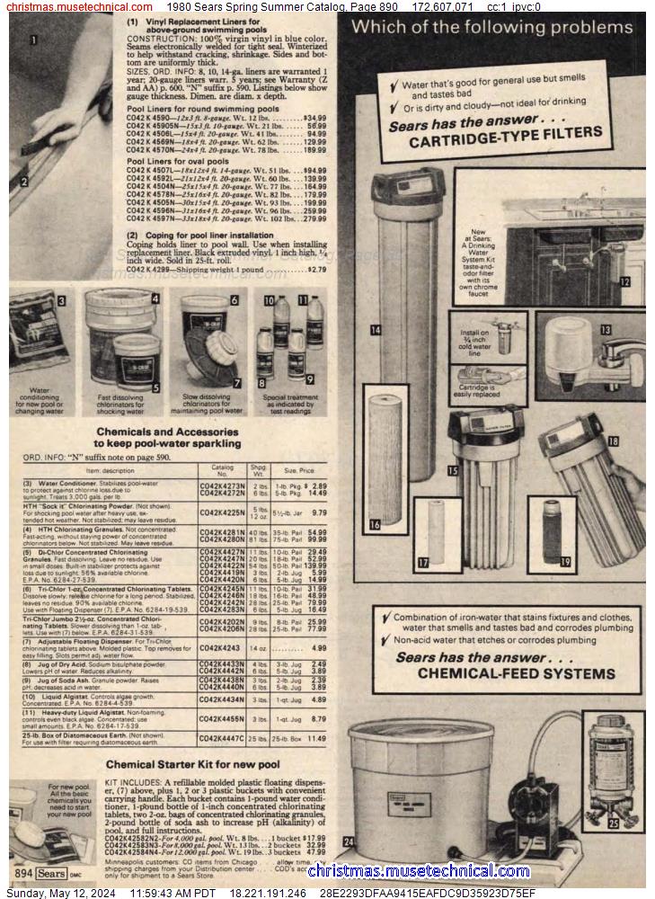 1980 Sears Spring Summer Catalog, Page 890