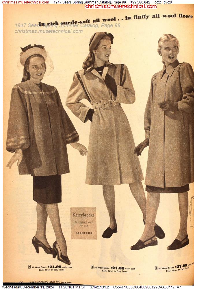 1947 Sears Spring Summer Catalog, Page 98