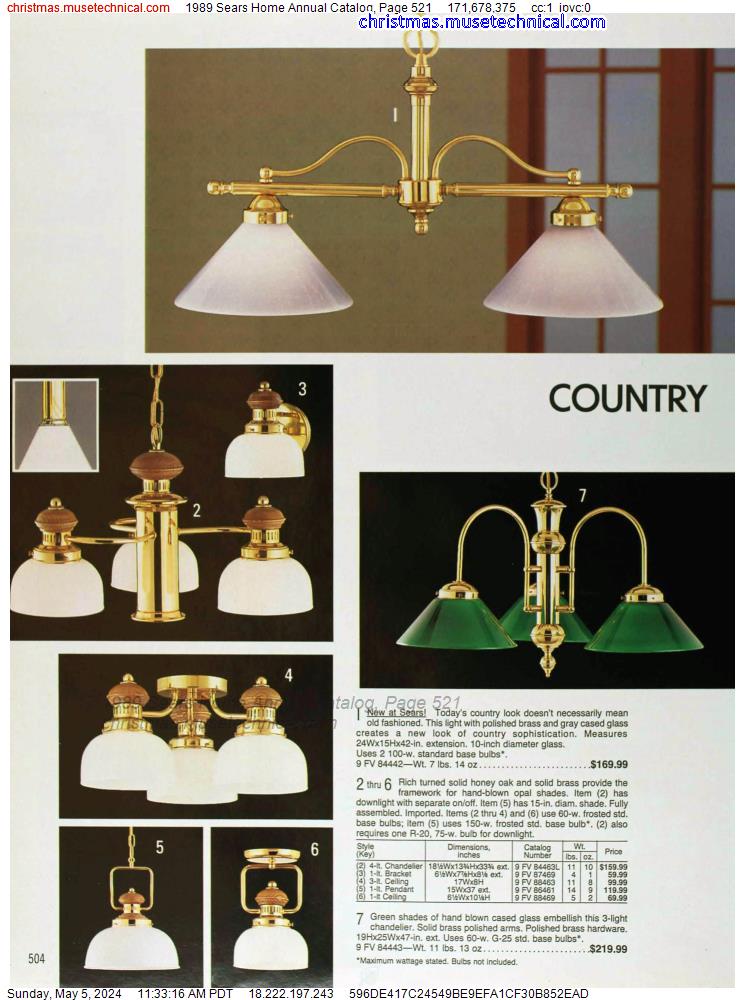 1989 Sears Home Annual Catalog, Page 521