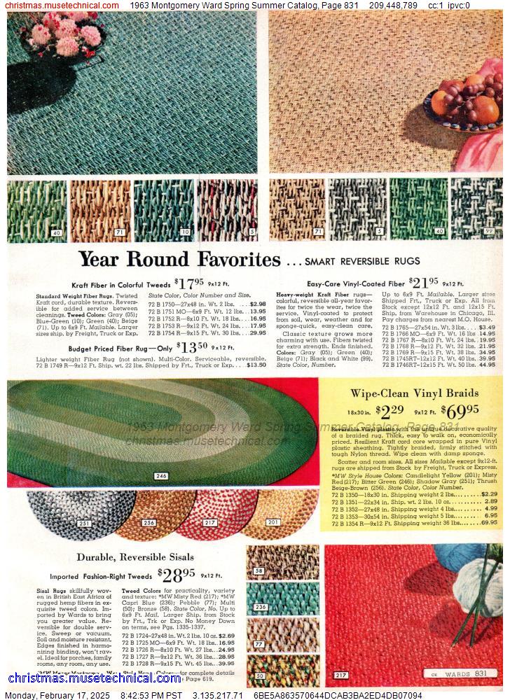 1963 Montgomery Ward Spring Summer Catalog, Page 831