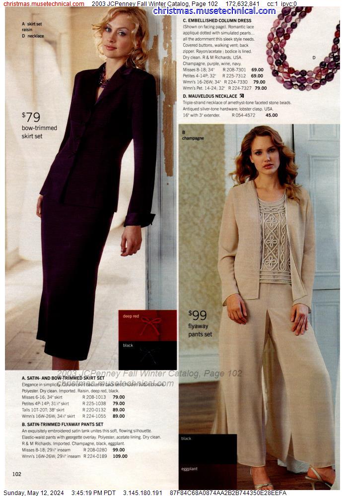 2003 JCPenney Fall Winter Catalog, Page 102