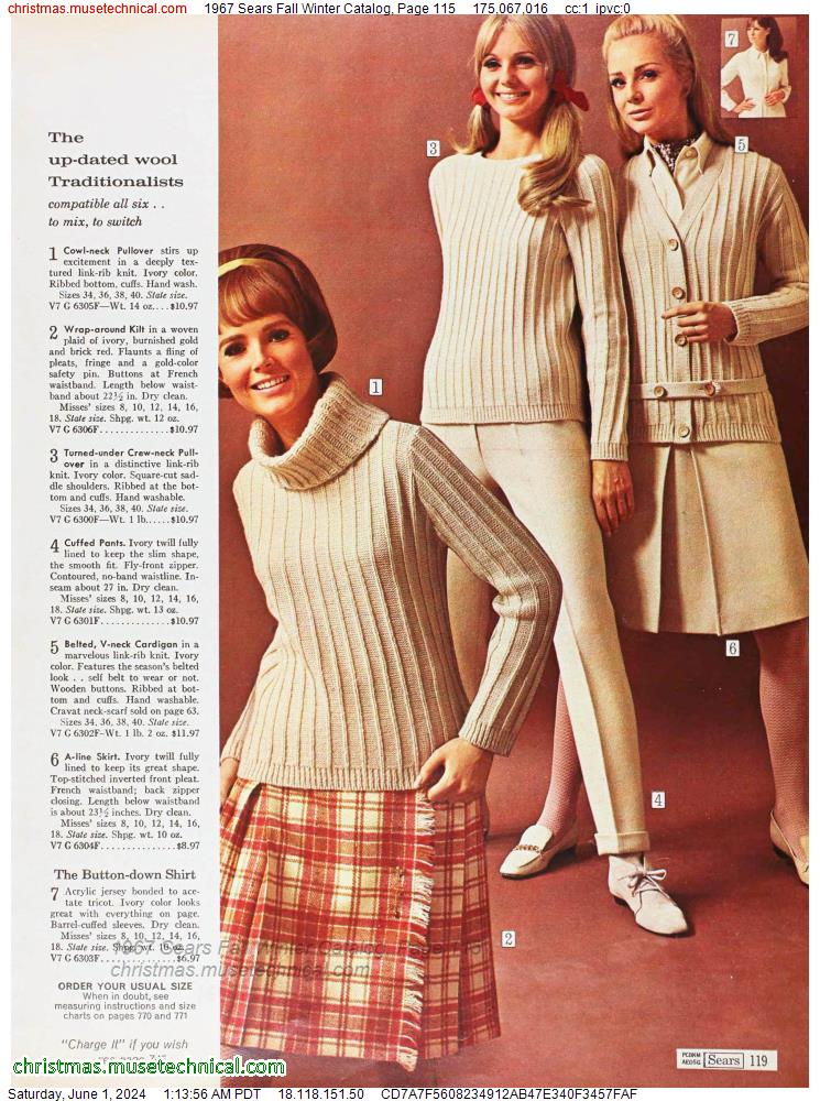 1967 Sears Fall Winter Catalog, Page 115