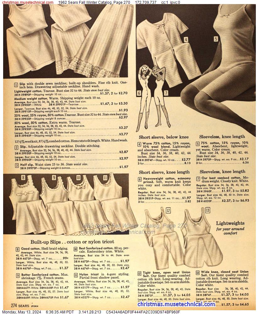 1962 Sears Fall Winter Catalog, Page 270