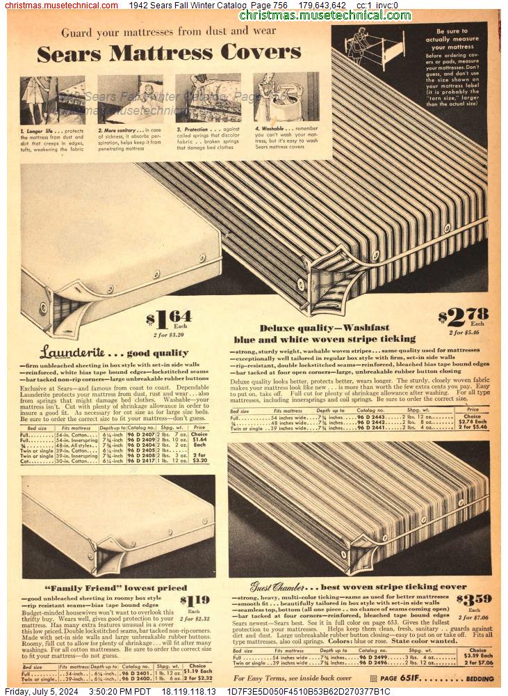 1942 Sears Fall Winter Catalog, Page 756