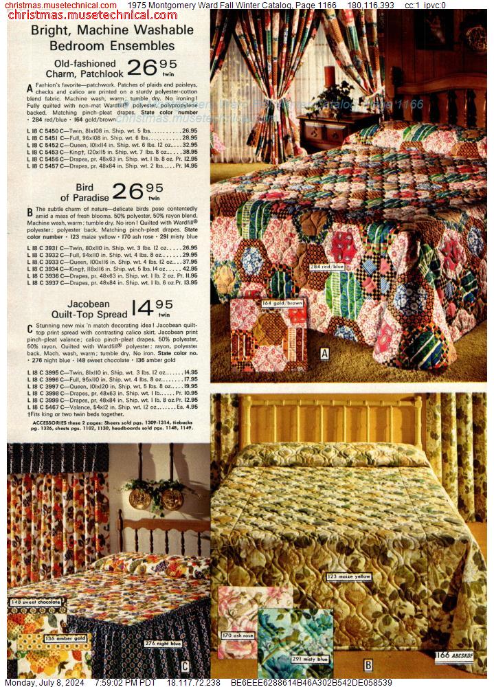 1975 Montgomery Ward Fall Winter Catalog, Page 1166