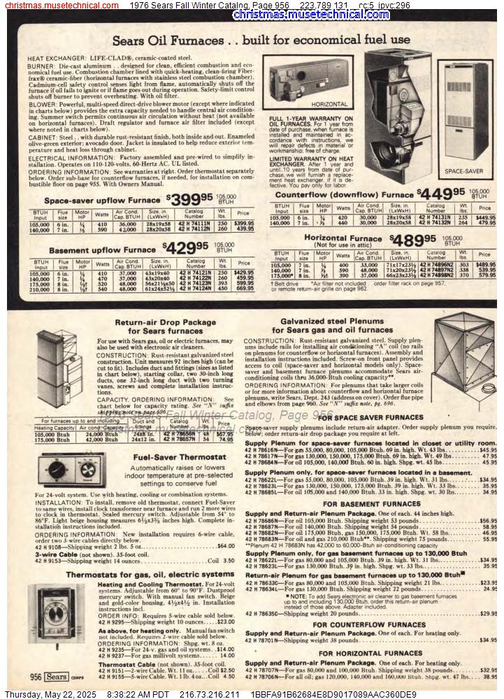1976 Sears Fall Winter Catalog, Page 956