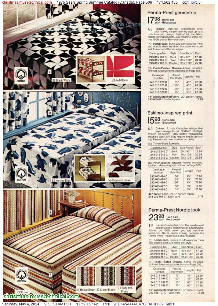 1975 Sears Spring Summer Catalog (Canada), Page 506