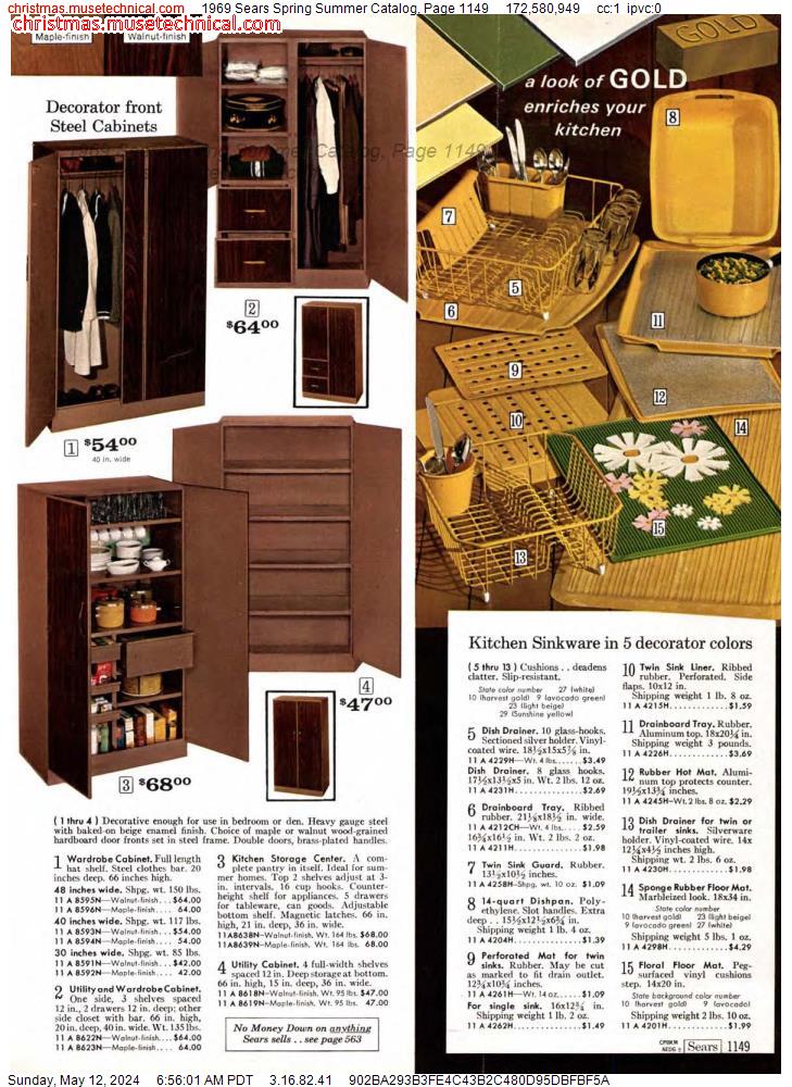 1969 Sears Spring Summer Catalog, Page 1149