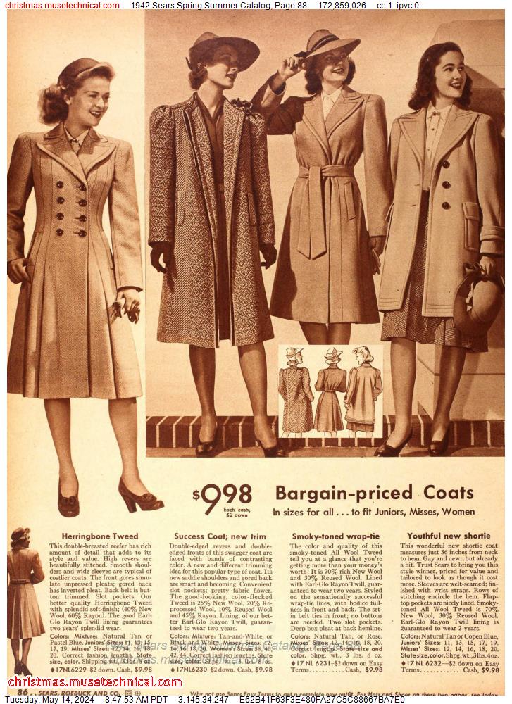 1942 Sears Spring Summer Catalog, Page 88