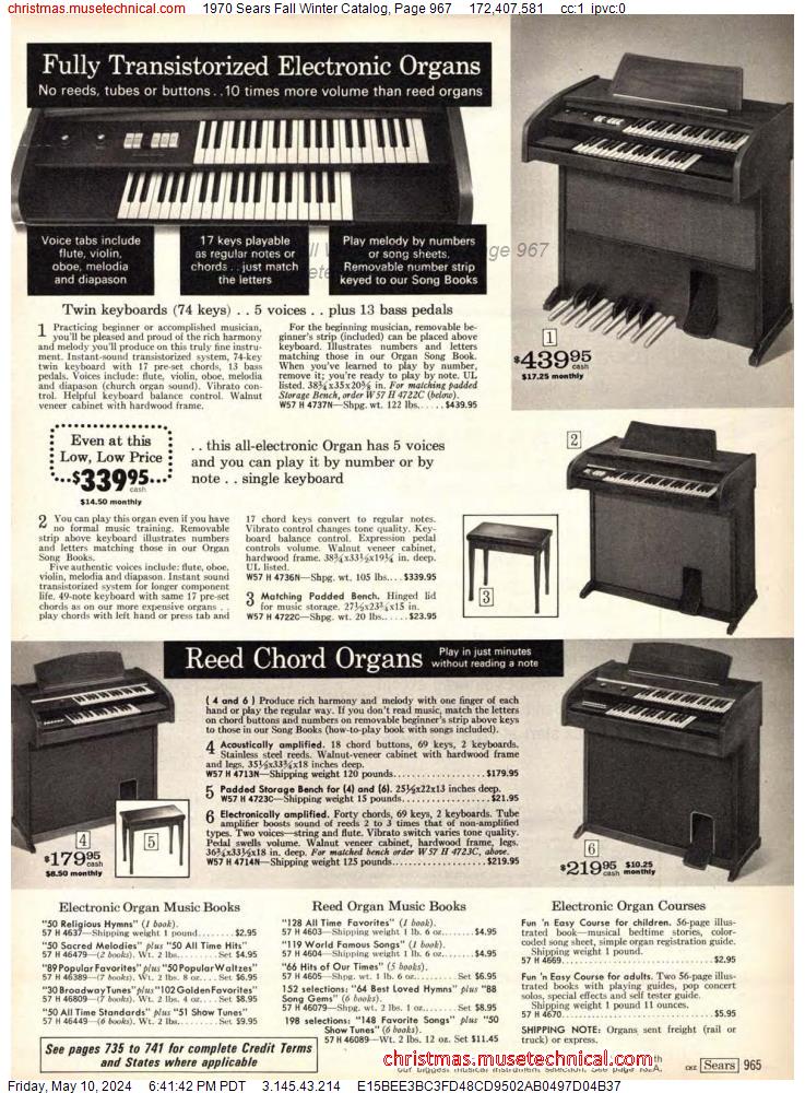 1970 Sears Fall Winter Catalog, Page 967