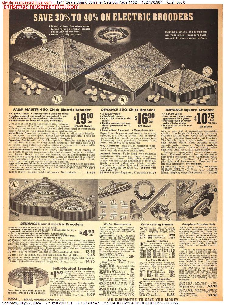 1941 Sears Spring Summer Catalog, Page 1162