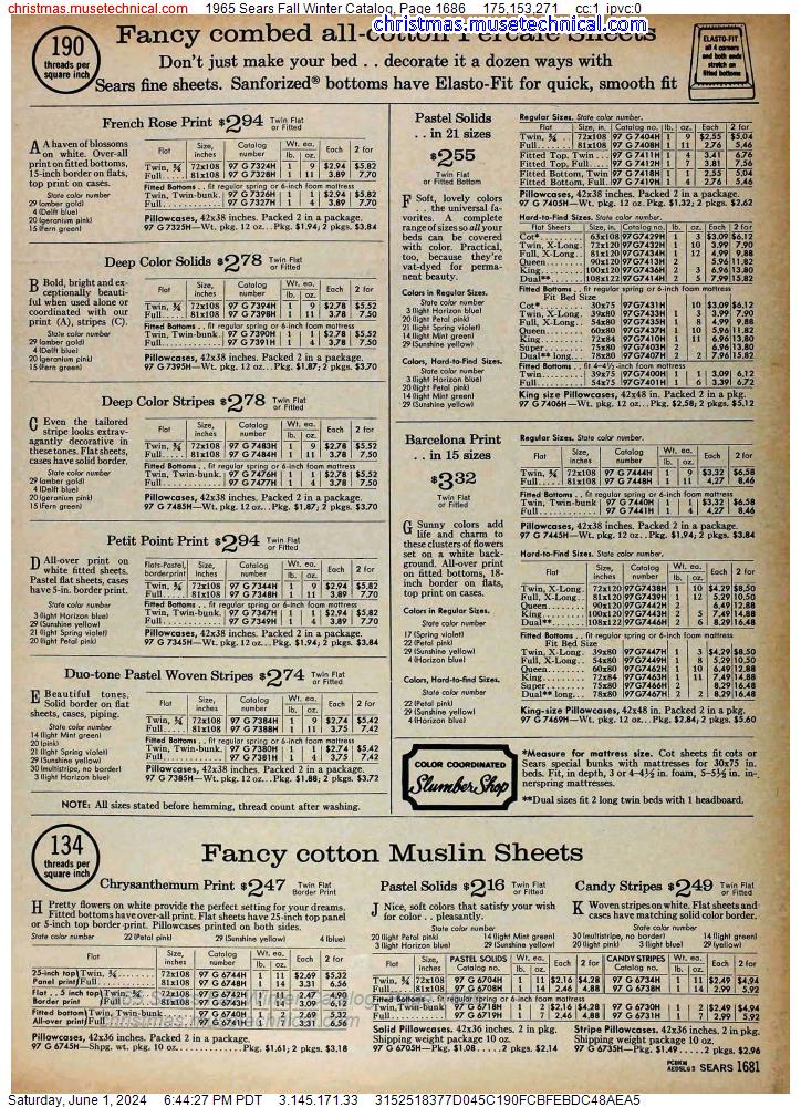 1965 Sears Fall Winter Catalog, Page 1686