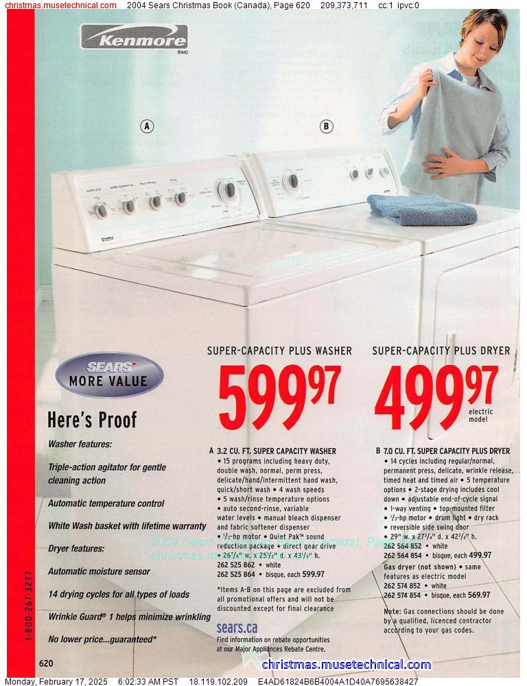 2004 Sears Christmas Book (Canada), Page 620