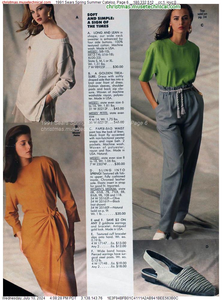 1991 Sears Spring Summer Catalog, Page 6