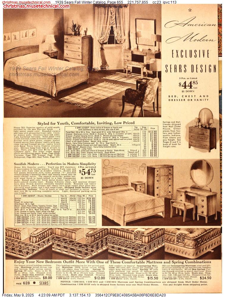 1939 Sears Fall Winter Catalog, Page 655