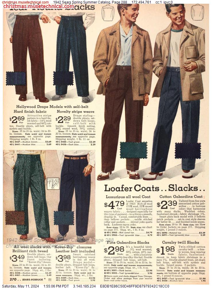1942 Sears Spring Summer Catalog, Page 288