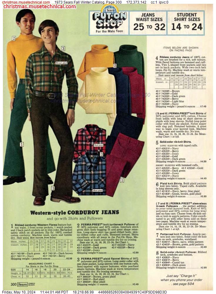 1973 Sears Fall Winter Catalog, Page 300