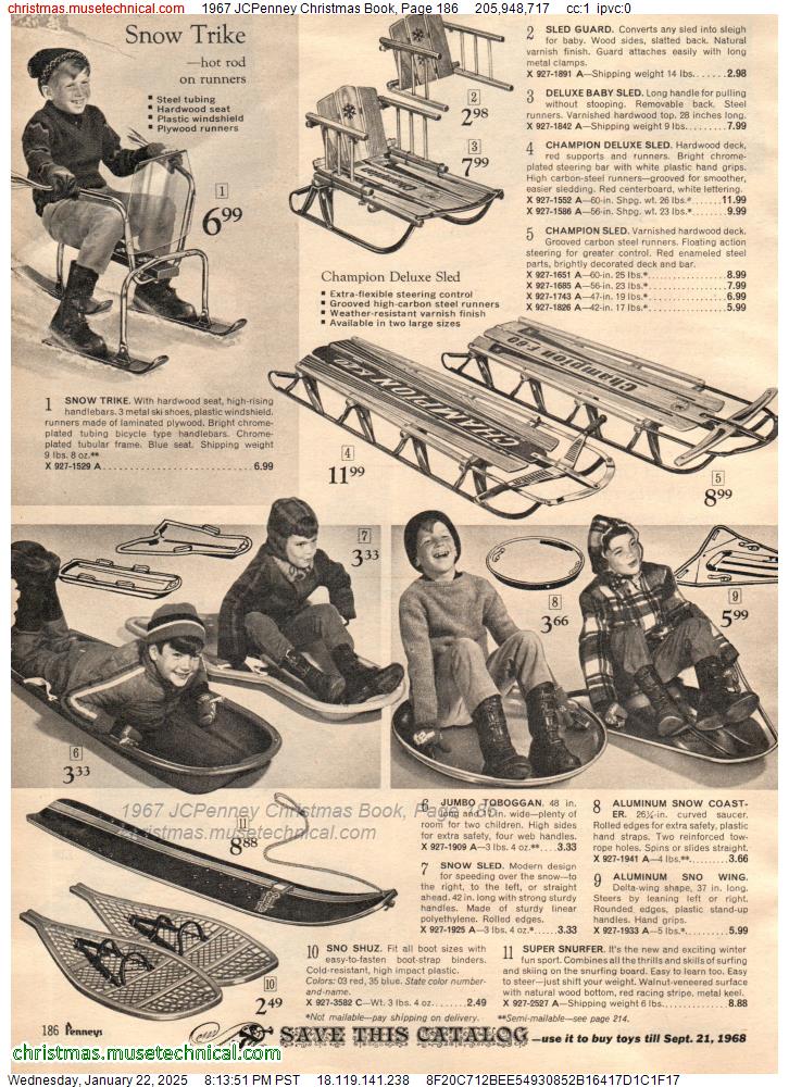 1967 JCPenney Christmas Book, Page 186