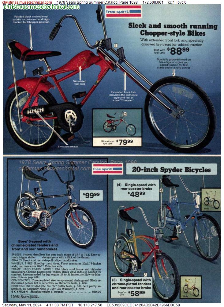 1978 Sears Spring Summer Catalog, Page 1098