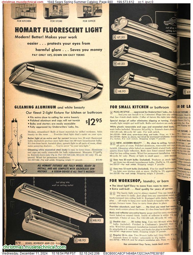 1948 Sears Spring Summer Catalog, Page 880