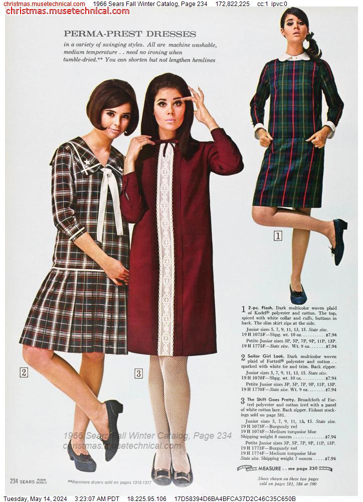 1966 Sears Fall Winter Catalog, Page 234