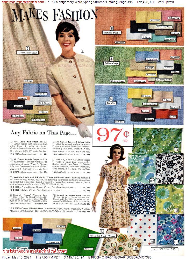 1963 Montgomery Ward Spring Summer Catalog, Page 395