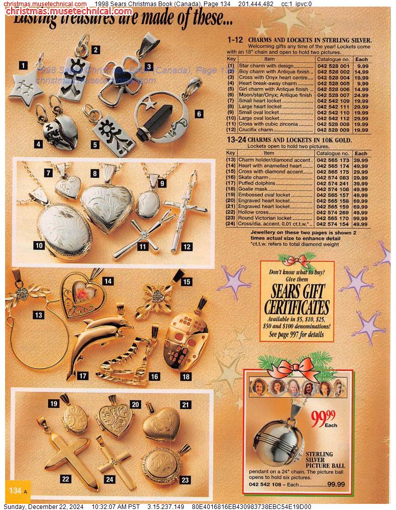 1998 Sears Christmas Book (Canada), Page 134