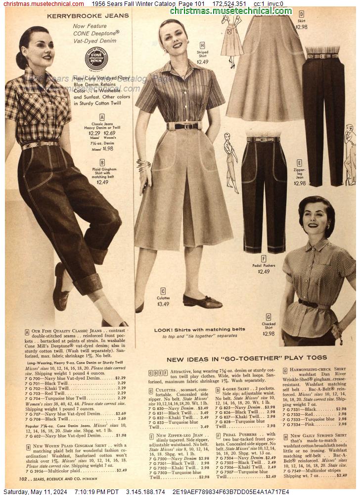 1956 Sears Fall Winter Catalog, Page 101