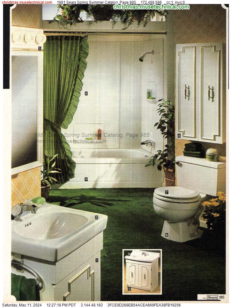 1981 Sears Spring Summer Catalog, Page 985