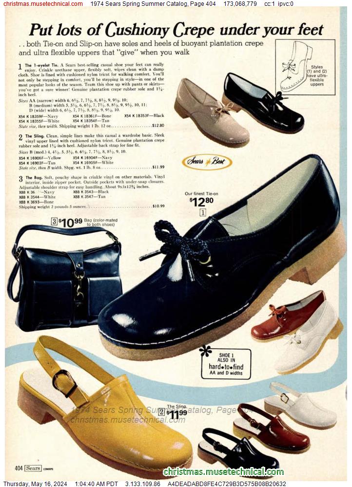 1974 Sears Spring Summer Catalog, Page 404