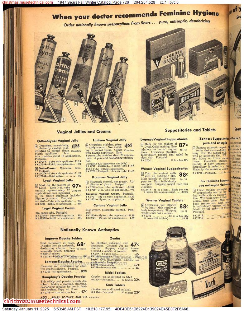 1947 Sears Fall Winter Catalog, Page 720