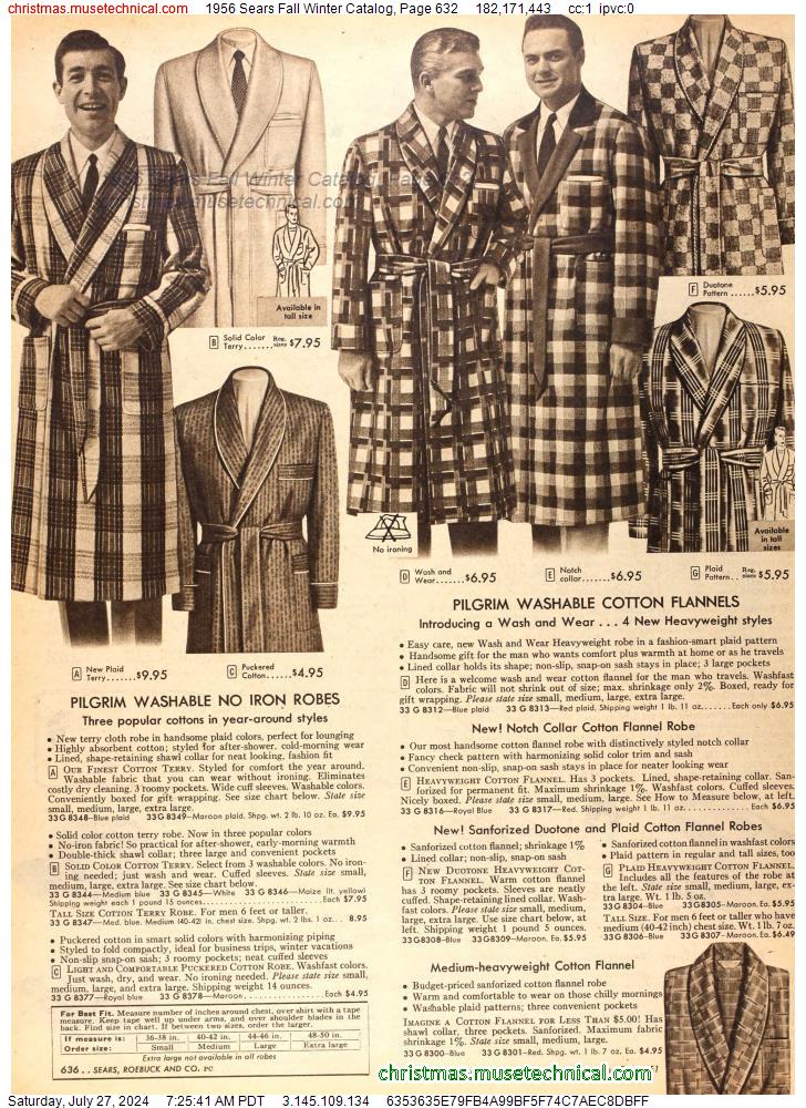 1956 Sears Fall Winter Catalog, Page 632