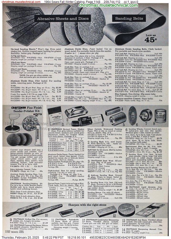 1964 Sears Fall Winter Catalog, Page 1148