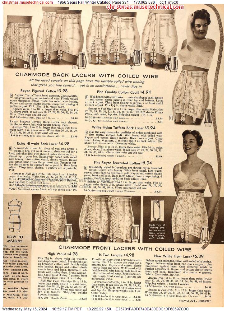 1956 Sears Fall Winter Catalog, Page 331